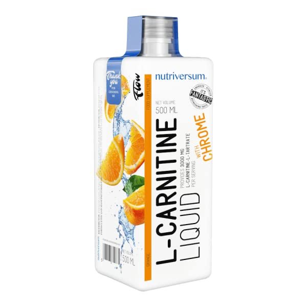 نوتريفرسوم ل-كارنتين سائل 3000 مجم مع كروميوم (برتقال) - Nutriversum L-Carnitine Liquid