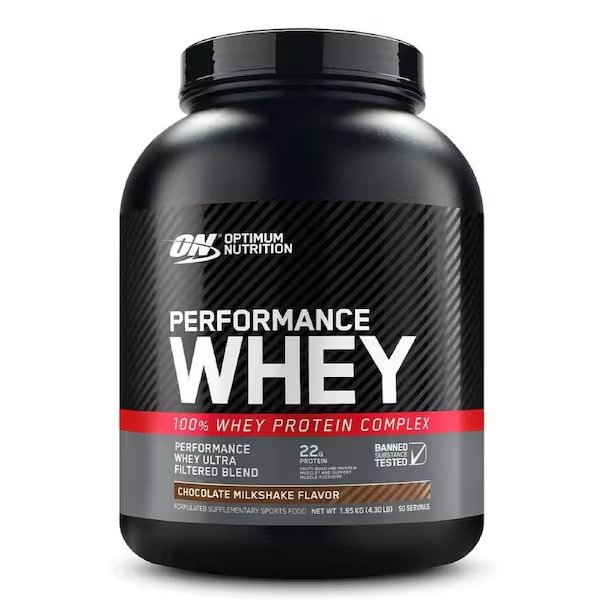 أوبتيموم نيوترشن بيرفورمانس واي بروتين 1.95 كيلو (50 جرعة) بطعم الشوكولاتة - ON Performance Whey