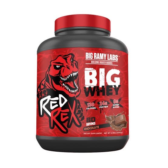 بيج رامي لابز ريد ريكس بيج واي بروتين 4.5 رطل (60 جرعة) شوكولاتة - Big Ramy Labs Red Rex Big Whey